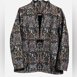 Soft Surroundings Women’s Paisley Blazer in Black and Brown, SP. NWOT